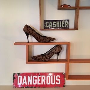 1950's Leopard Cheetah Stiletos 7 1/2B Heels